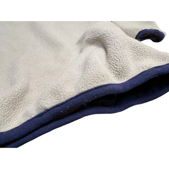 Vtg Against The Elements Tan Blue T Snap Pullover Fleece Jacket Pockets Sz M - Picture 8 of 8